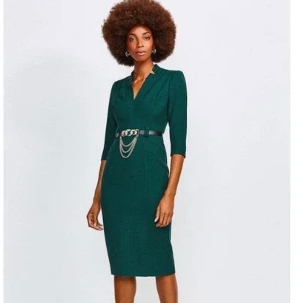 Karen Millen Forever dress in green NWT size 6